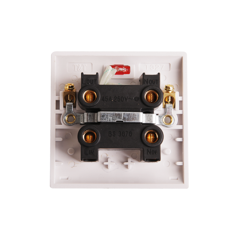 45A 1 Gang Bakelitt DP Switch med Neon HK6345HN