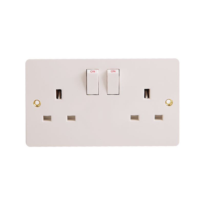 Bakelitt 13A 2 Gangs Switched Socket HK6213W