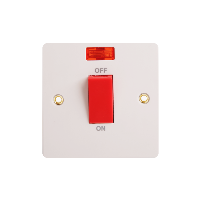 Bakelitt 45A DP Switch med Neon HK6345WN